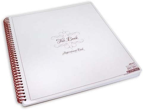 Portage Notebooks Appointment Book - Large 12.75" x 13.5" Undated Planner for Daily Scheduling - 6 Column Professional Daily Planner Undated for Office, Home, or Salon Use