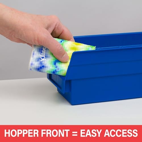 Akro-Mils 30120 Heavy Duty Plastic Shelf Bins, 12"x 4"x 4", Green, 24-Pack