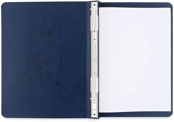 ACCO 54133 PRESSTEX Covers w/Storage Hooks, 6-Inch Cap, 12 x 8 1/2, Dark Blue