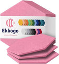 Acoustic Panels 12-Pack Soundproof Wall Panels 12"X10.4"X0.4" Sound Panels High Density Sound Dampening Panels - [Chic Pink Hexagon]