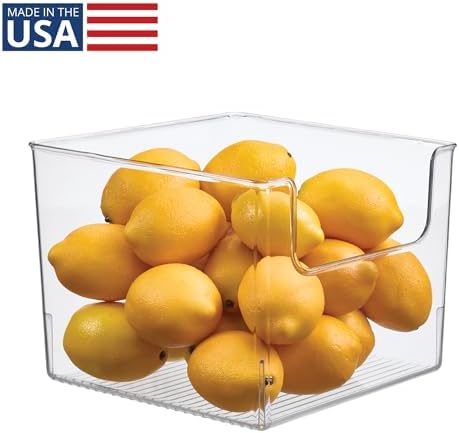 iDesign Open-Front Storage Bin, Clear