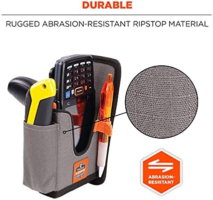 Ergodyne Squids 5541 Barcode Scanner Holster Pouch for Gun Grip Mobile Computers, Holder for Handheld Bar Code Scanners, Belt Clip Attachment Small