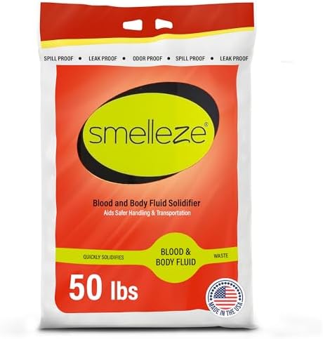 SMELLEZE Medical Waste Clean Up Deodorizer & Solidifier - 50 lb. Bag