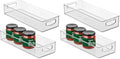 iDesign Slim Extra Long Clear Storage Bin, 2-Count, 16 x 6 x 3 (Pack of 2)