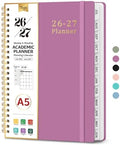 Taja Planner 2026-2027, 6.3" x 8.5" Calendar Planner, Jul 2026-Jun 2027 | A5 Hardcover Weekly & Monthly Academic Year Planner, Large Planning Agenda With Tabs, School & Office Supplies, Purple