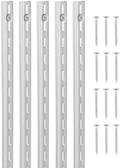 VEVOR Shelf Pilaster, 39-inch 10 Pack, Upright Wall Shelving System, Heavy Duty Support System Single Slot Shelf Rails, 40 Screws Included, Suitable for Cabinet Closet Organization Storage, Silver