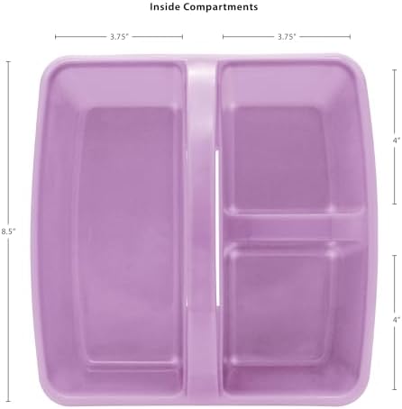 Teacher Created Resources Lavender Portable Plastic Storage Caddy 6-Pack for Classrooms, Kids Room, and Office Organization, 3 Compartments (TCR2088745)