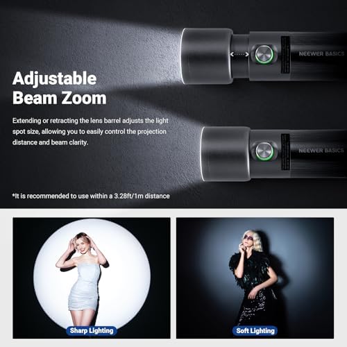 NEEWER Basics FL10 RGB Photography Flashlight w Desk Tripod Stand 4 Colors