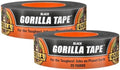 GORILLA Heavy Duty Duct Tape, Weatherproof, Black, 1.88" x 35 yd, 2-Pack