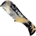 Kent A 81T TW X-Small Gentleman's Beard and Mustache Pocket Comb, Fine Toothed Pocket Size for Facial Hair Grooming and Styling. Saw-cut of Cellulose Acetate, Hand Polished. Hand-Made in England