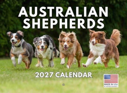 Australian Shepherd Calendar 2027 Monthly Wall Calender 12 Month