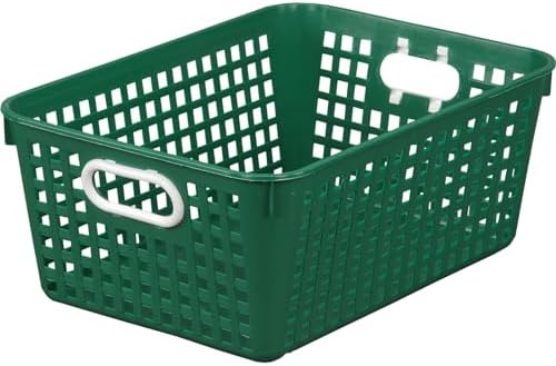 Really Good Stuff Large Plastic Book Baskets, 13.25" by 10" by 5.5"-12-Pack