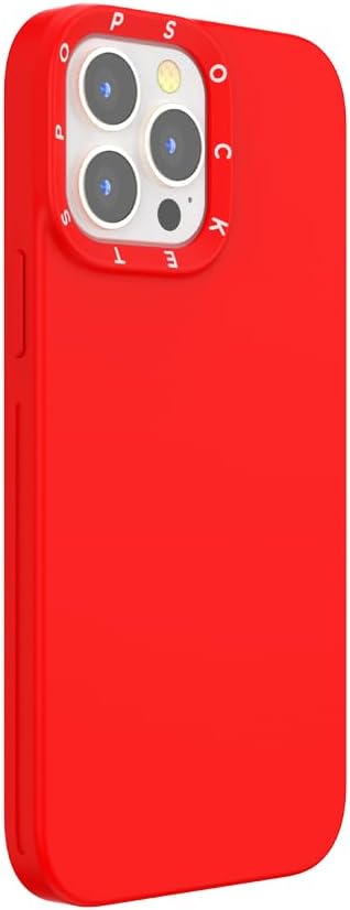 PopSockets iPhone 14 Pro Max Phone Case w/MagSafe- Rosso | Magnetic, Wireless Charging, Camera & Drop Protection, Red, Textured, Electronic Accessories, For iPad/Kindle/iPhone/Android