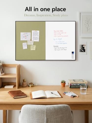 ARCOBIS Cork Board White Board Combo for Wall