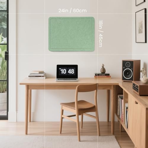 Felt Bulletin Board 24x18 inches, Decorative Pin Board for Home & Office
