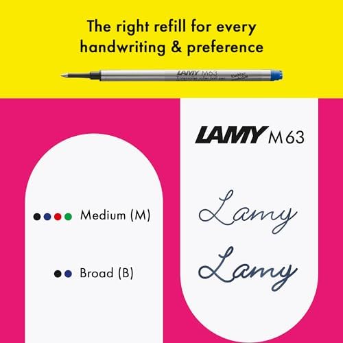 Lamy safari neonpink - Rollerball Pen with ergonomic grip & line width M - for pleasant long writing - made of robust ASA plastic - including rollerball refill M 63 in black