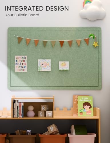 Fluxynara 35.4" x 23.6" Bulletin Board, Moss Green