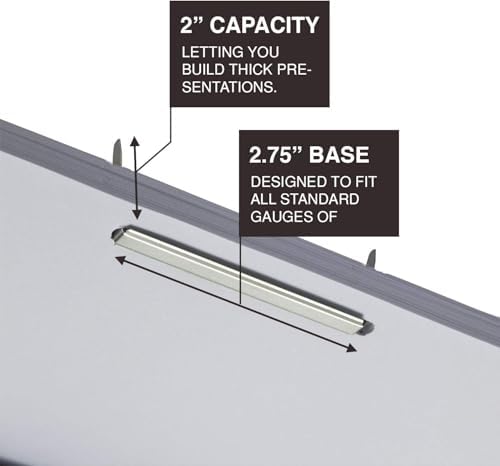 OLYMPX 1000 Pcs of 2” Capacity Premium Metal Prong Paper Fastener Bases, 2.75 Inch Base for Paper File Clip Folder Accessories (Pack of 10 Boxes)