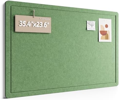 Fluxynara 35.4" x 23.6" Bulletin Board, Moss Green