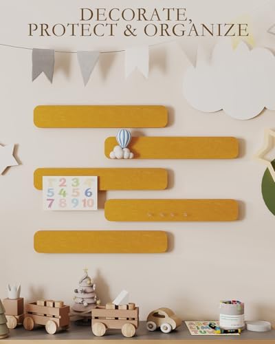 JBER Felt Strip Board 13"x2", 5 Pack Cork Board Alternative, Sunset Yellow