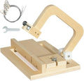 Professional Soap Cutter with Wire, Adjustable Wooden Cutting Tool Soap Slicer for DIY, Cheese, Butter, Cake, Bread Making