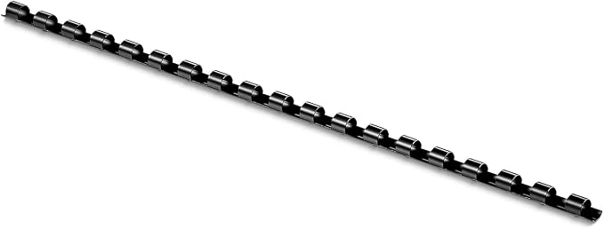 Staples® 1/4" Plastic Binding Spine Comb, 20 Sheet Capacity, Black, 100/Pack (5232003/5232304)