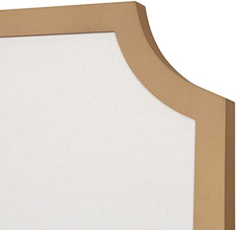 Kate and Laurel Holbrook Modern Scalloped Fabric Pinboard, 24 x 36, Gold, Decorative Bulletin Board for Wall