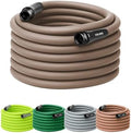 Flexzilla Colors Garden Hose 5/8 in. x 75 ft., Lightweight All-Weather Water Hose, Durable and Flexible, Leak-Free Connections, Brown Mulch