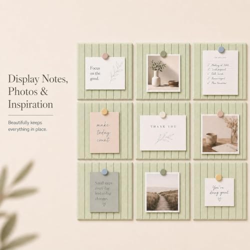 Stripe Felt Bulletin Board Tiles, Cork Board Alternative 48 x 36 in