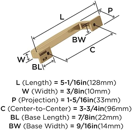 Amerock 3-3/4" Westerly Champagne Bronze Drawer Pull