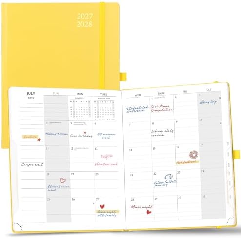 POPRUN Monthly Planner 2027-2028, Large-8" x 10", 18-Month Calendar Book