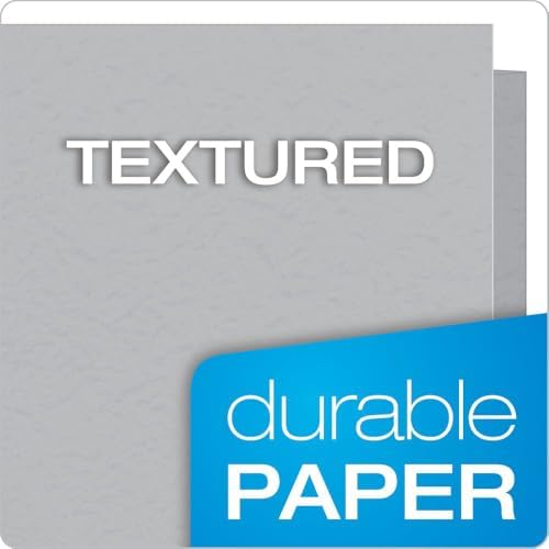Oxford Two-Pocket Folders w/Fasteners, Gray, Letter Size, 25 per Box (57705)