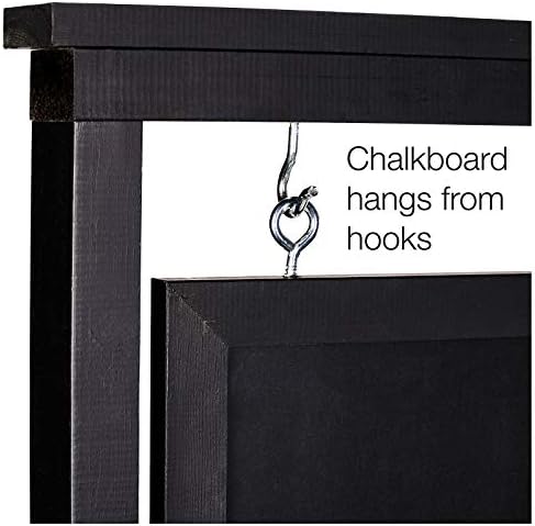 Black Handcrafted Chalkboard Sign: Uniquely Designed Wooden Sidewalk Sign Message Board with Double Sided Display. Alternative to A-Frame & Sandwich Board Signs. Use Chalk or Liquid Chalk Markers.