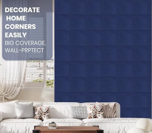 36" x 24" Felt Bulletin Board & Cork Board Alternative, Denim Blue