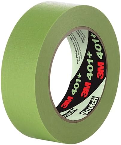 3M High Performance Green Masking Tape 401+, 6 mm x 55 m, 96 Rolls per case Bulk