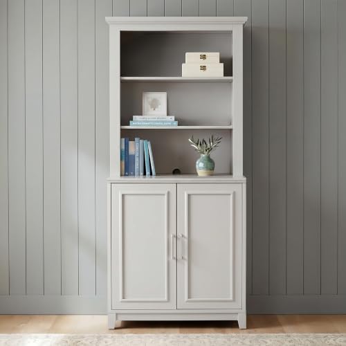 Martha Stewart Lily Pond Modular Base Cabinet and Hutch, Sharkey Gray