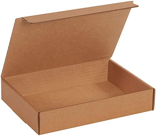 Top Pack Supply Literature Mailers, 9" x 6 1/2" x 1 3/4", Kraft (Pack of 50)