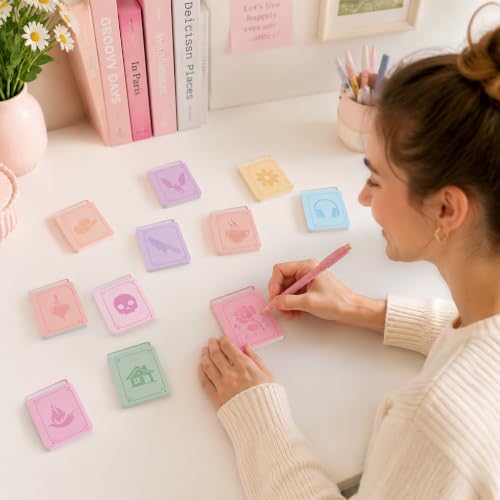 Laffact Books Shaped Sticky Notes Bulk, 24Pcs Book Lover Bookish Gifts