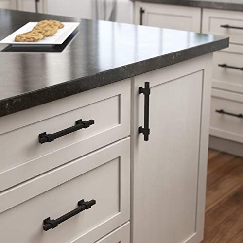 Franklin Brass 5 Pack Matte Black Cabinet Handles Adjustable Drawer Pulls for Kitchen Cabinet Knobs Dressers and Cupboards 1-3/8 to 6-5/16 inch (35–160mm) Hole Center | Adjusta-Pull™