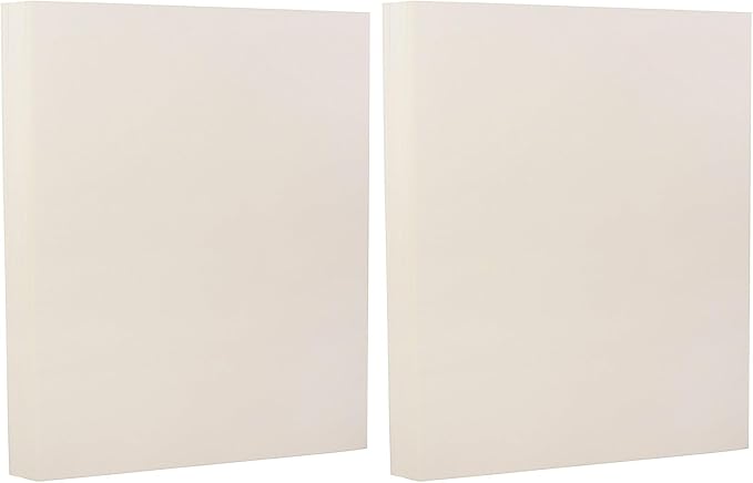 JAM PAPER Strathmore 80lb Cardstock - 8.5 x 11 Coverstock - 216 gsm - Natural White Wove - 50 Sheets/Pack (Pack of 2)