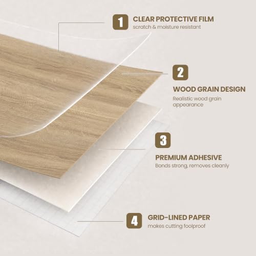 Abyssaly Wood Contact Paper, Brown Wood Peel and Stick Wallpaper for Cabinets, Self Adhesive Waterproof Wall Paper for Furniture Countertops Drawer Shelf Liner 15.7" X 118"
