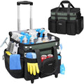Ytonet Cleaning Caddy with Wheels, Extra Large Rolling Cleaning Caddy Bag