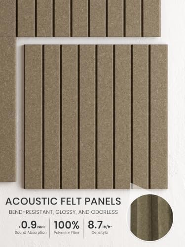 Bumusty 48"x 36" Large Felt Bulletin Board Tiles, Earth Brown