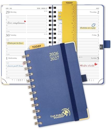 POPRUN Pocket Calendar 2026-2027,6.5" x 3.5" Pocket Planner