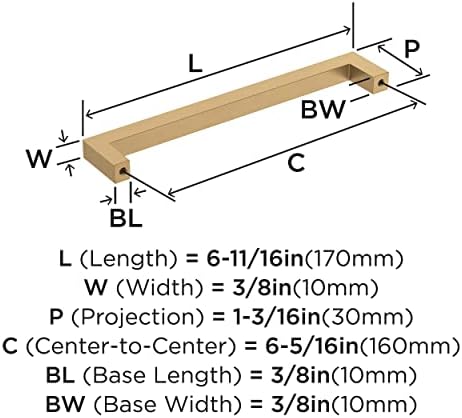Amerock 10 Pack 6-5/16" Monument Champagne Bronze Drawer Pull