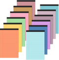 Lincia 12 Pcs 5x8 Colored Legal Pads Lined Note Pads, Bright Colors