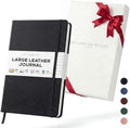 BEECHMORE BOOKS A4 8.5x11.5 Lined Leather Journal For Men 120 GSM, Gift Box