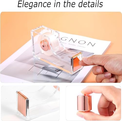 Gawsey Rose Gold Desk Organizers and Accessories with Desk Organizer 360° Rotating Pen Holder and Office Supplies, Cute Stationery Supplies Set