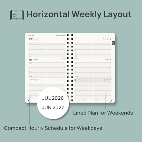 POPRUN Pocket Planner 2026-2027 (Size 4''x6.25'') Academic Pocket Calendar