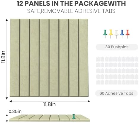48" x 36" Large Felt Bulletin Board, Eight-Stripe Sage